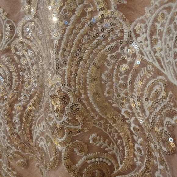 Free People Night Shimmer Dress | Beige | Size 6/8 - Picture 5 of 11